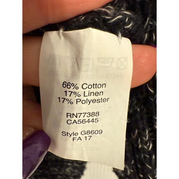 J. Crew Women's S Whimsigoth Linen Open Front Knit Sweater Boho Academia Preppy - Picture 6 of 8